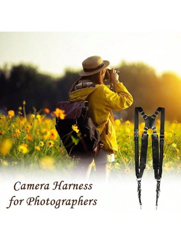 Bandoulière pour appareil photo, sangles pour appareils photo pour photographes, double bandoulière pour deux appareils photo reflex numériques/SLR – Image 17