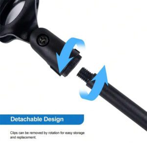 Support de microphone universel Trépied de bureau portable mini Pied de table réglable Support de clip de microphone Support léger