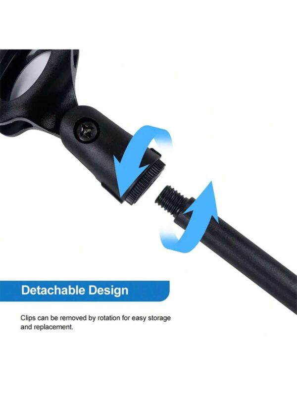 Support de microphone universel Trépied de bureau portable mini Pied de table réglable Support de clip de microphone Support léger – Image 5