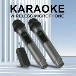 Microphone sans fil portatif, microphone portatif rechargeable, batterie de 8 heures pour diffusion en direct/karaoké/réunion, prêt à l'emploi