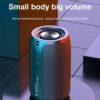 Haut-parleurs sans fil portables ZEALOT, enceinte étanche IPX5, mini enceinte sans fil 5.0 de 8 W, autonomie 5-8h, batterie 1800 mAh, stéréo, avec micro/carte TF/USB/AUX, pour la maison/extérieur, compatible iOS et Android