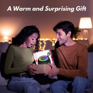 JYX JYX Mini enceinte Bluetooth portable (bleu), enceinte Bluetooth, 24 heures d'autonomie de la batterie, lumières LED, fonction TWS, emplacement pour carte TF, profitez de la musique à tout moment, n'importe où.