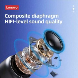 Lenovo Haut-parleur Bluetooth sans fil portable Hifi K30, étanche, USB, enceinte extérieure, musique Surround, caisson de basses, micro, emballage en chinois