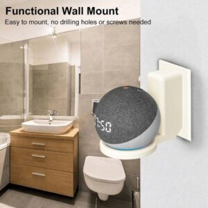 Support mural pour Dot 4e et 5e génération, un accessoire gain de place avec gestion des câbles pour vos enceintes intelligentes Echo Smart Home, cache les fils désordonnés