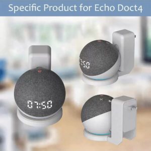 Support mural pour Dot 4e et 5e génération, un accessoire gain de place avec gestion des câbles pour vos enceintes intelligentes Echo Smart Home, cache les fils désordonnés