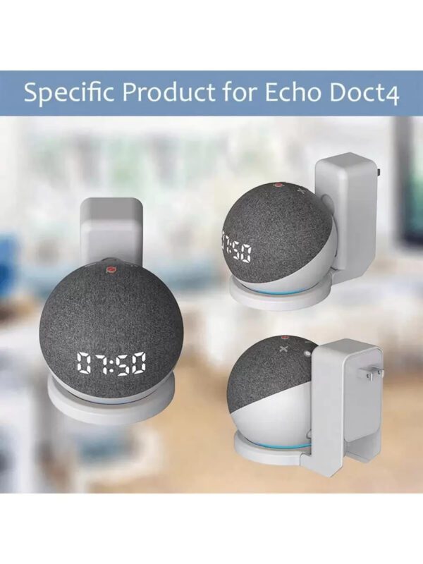 Support mural pour Dot 4e et 5e génération, un accessoire gain de place avec gestion des câbles pour vos enceintes intelligentes Echo Smart Home, cache les fils désordonnés – Image 9