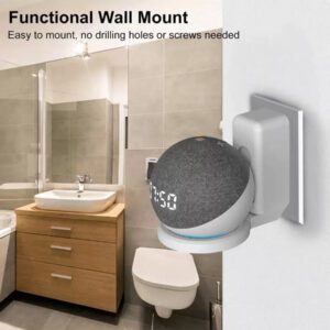 Support mural pour Dot 4e et 5e génération, un accessoire gain de place avec gestion des câbles pour vos enceintes intelligentes Echo Smart Home, cache les fils désordonnés
