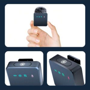 HITOZON Microphone sans fil professionnel pour smartphone, microphone sans fil plug-and-play avec 4 pièces, micro cravate pour l'enregistrement vidéo, l'enseignement, les interviews, les podcasts, les conférences, les vlogs, l'enregistrement, la diffusion en direct
