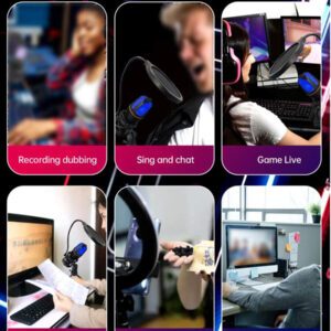 Microphone à condensateur de jeu esport avec prise USB