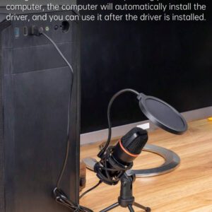 Microphone à condensateur de jeu esport avec prise USB