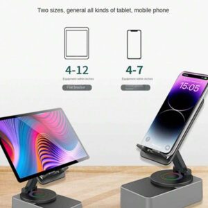 Support pliable réglable à 360° pour téléphone/tablette + Power Bank + Haut-parleur Bluetooth multifonction avec éclairage d'ambiance - un accessoire indispensable pour les personnes paresseuses