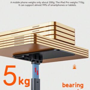 Support pliable réglable à 360° pour téléphone/tablette + Power Bank + Haut-parleur Bluetooth multifonction avec éclairage d'ambiance - un accessoire indispensable pour les personnes paresseuses