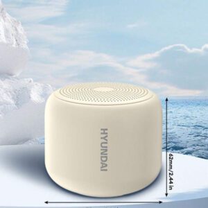 HYUNDAI Enceinte Bluetooth mini HYUNDAI HY-X6, son stéréo haute qualité HIFI, longue durée de vie de la batterie, enceinte sans fil portable et étanche pour l'extérieur, convient pour les smartphones, ordinateurs portables et tablettes