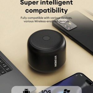 HYUNDAI Enceinte Bluetooth mini HYUNDAI HY-X6, son stéréo haute qualité HIFI, longue durée de vie de la batterie, enceinte sans fil portable et étanche pour l'extérieur, convient pour les smartphones, ordinateurs portables et tablettes