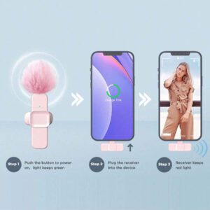 Microphone cravate sans fil professionnel pour smartphone, microphone sans fil plug-and-play pour enregistrement vidéo/audio, micro cravate clip-on pour interview/vlog/enseignement