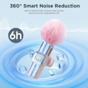 Microphone cravate sans fil professionnel pour smartphone, microphone sans fil plug-and-play pour enregistrement vidéo/audio, micro cravate clip-on pour interview/vlog/enseignement