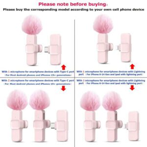 Microphone cravate sans fil professionnel pour smartphone, microphone sans fil plug-and-play pour enregistrement vidéo/audio, micro cravate clip-on pour interview/vlog/enseignement