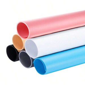 4 pièces Panneaux de fond de couleur unie mate en PVC, idéaux pour les petits produits, les cosmétiques, les aliments et la prise de vue en portrait