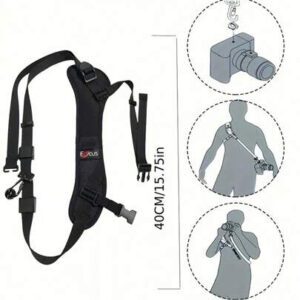 Sangle d'épaule réglable professionnelle rapide pour appareil photo, 40 cm, compatible avec les appareils photo Canon, Nikon, DSLR et SLR, accessoires pour photographes
