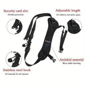 Sangle d'épaule réglable professionnelle rapide pour appareil photo, 40 cm, compatible avec les appareils photo Canon, Nikon, DSLR et SLR, accessoires pour photographes
