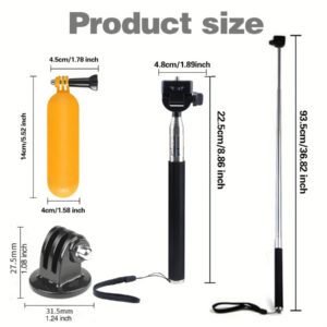 Kit De Bundle D'accessoires Mini Trépied Mont/ Flotteur Bobber Grip/bâton De Selfie Pour Gopro Hero 12 11 10 9 8 7 6 5 4/akaso Ek7000/ Brave 7/accessoire Dragon