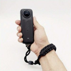 Sangle de poignet en nylon noir réglable avec vis 1/4" - sécuritaire pour Insta360, GoPro, Nikon, Canon, Olympus DSLR et stabilisateurs de cardan pour smartphone, accessoires photo | Sangle réglable | Sangle d'appareil photo