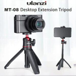 Ensemble trépied vlog pour téléphone DSLR SLR Ulanzi MT-08 KIT avec support de montage de chaussure froide pour téléphone pour microphone LED lumière mini trépied compatible avec l'iPhone 13