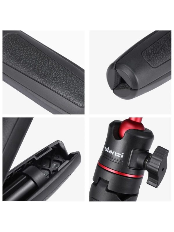 Ensemble trÃ©pied vlog pour tÃ©lÃ©phone DSLR SLR Ulanzi MT-08 KIT avec support de montage de chaussure froide pour tÃ©lÃ©phone pour microphone LED lumiÃ¨re mini trÃ©pied compatible avec l'iPhone 13 â€“ Image 5