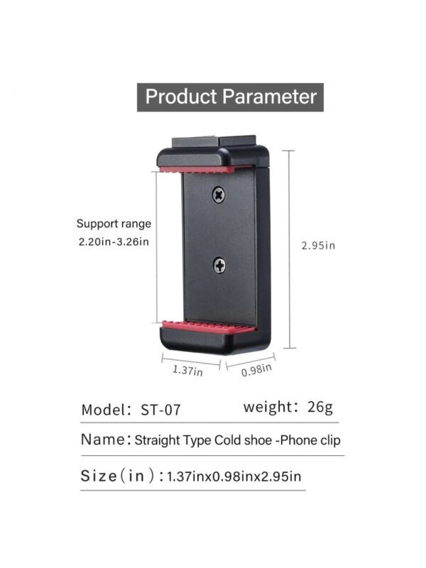 Ensemble trÃ©pied vlog pour tÃ©lÃ©phone DSLR SLR Ulanzi MT-08 KIT avec support de montage de chaussure froide pour tÃ©lÃ©phone pour microphone LED lumiÃ¨re mini trÃ©pied compatible avec l'iPhone 13 â€“ Image 7