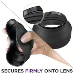 Parasoleil en caoutchouc pliable 49/52/55/58/62/67/72/77 mm pour objectif d'appareil photo reflex numérique Canon Nikon avec filetage de filtre