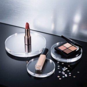 3 pièces Supports de photographie en acrylique pour la mise en scène. Blocs de fond plat pour mariage. Bloc de timbre clair pour l'affichage, l'art des ongles, les bijoux et la photographie de fond
