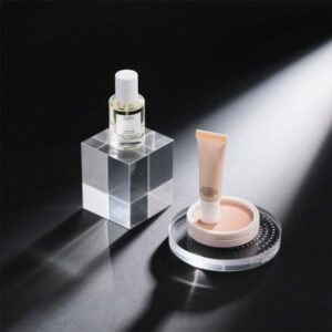 3 pièces Supports de photographie en acrylique pour la mise en scène. Blocs de fond plat pour mariage. Bloc de timbre clair pour l'affichage, l'art des ongles, les bijoux et la photographie de fond