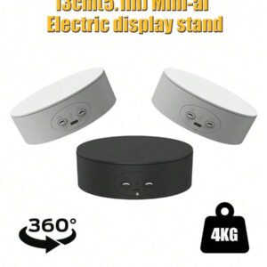 Plateau tournant électrique de 5,1 pouces/13 cm pour prise de vue panoramique 360 degrés, charge de 8,8 lb/4 kg, base rotative réglable 360 degrés pour la photographie, les bijoux, les modèles 3D, les montres, alimentation par batterie/USB, plateau tournant motorisé