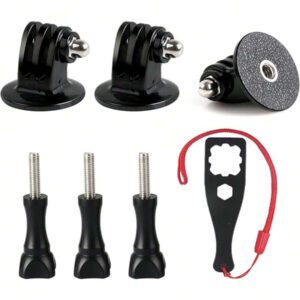 Adaptateur de montage sur trépied pour GoPro Hero 13, Hero 12, Hero 11, Hero 10, Hero 9, Hero 8, Hero 7, Hero 6, Hero 5, Hero Session, Hero 4, Hero 3+, Hero 3, Hero 2, DJ Osmo, Insta 360, Akaso et caméras d'action SJCam