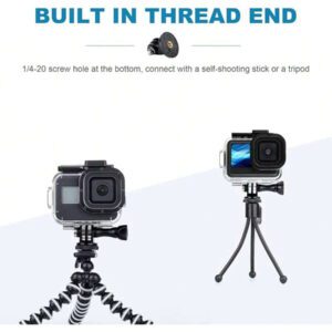 Adaptateur de montage sur trépied pour GoPro Hero 13, Hero 12, Hero 11, Hero 10, Hero 9, Hero 8, Hero 7, Hero 6, Hero 5, Hero Session, Hero 4, Hero 3+, Hero 3, Hero 2, DJ Osmo, Insta 360, Akaso et caméras d'action SJCam