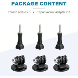 Adaptateur de montage sur trépied pour GoPro Hero 13, Hero 12, Hero 11, Hero 10, Hero 9, Hero 8, Hero 7, Hero 6, Hero 5, Hero Session, Hero 4, Hero 3+, Hero 3, Hero 2, DJ Osmo, Insta 360, Akaso et caméras d'action SJCam