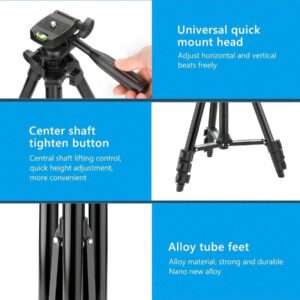 Anneau lumineux de 10 pouces avec trépied, anneau lumineux LED selfie avec trépied extensible et support pour téléphone pour diffusion en direct/maquillage/vidéo, compatible avec tous les téléphones