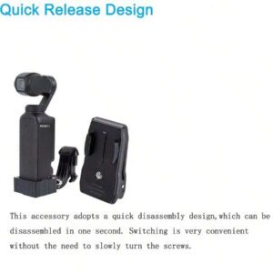 Support de clip pour sac à dos adapté pour DJI Osmo Pocket 3, accessoires de perspective de première personne montés sur sac à dos pour DJI Osmo Pocket 3, avec adaptateur d'extension