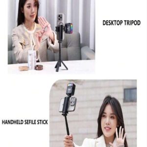 Mini trépied de poche flexible en aluminium avec rotation à 360°, bâton à selfie 3 en 1. Support de téléphone portable extensible avec bouton-poussoir, télécommande amovible. Taille de poche, équipement de photographie de voyage ultime