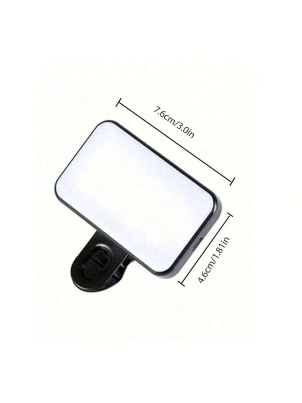 1 piÃ¨ce Lampe d'appoint LED pour selfie, mini lampe d'appoint portable Ã  clip, lampe d'appoint LED pour selfie, pour tÃ©lÃ©phones portables et ordinateurs, maquillage, confÃ©rences Zoom, diffusion en direct, Vlog, selfies parfaits et appels vidÃ©o 250mAh â€“ Image 5