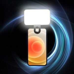 1 pièce Lampe d'appoint LED pour selfie, mini lampe d'appoint portable à clip, lampe d'appoint LED pour selfie, pour téléphones portables et ordinateurs, maquillage, conférences Zoom, diffusion en direct, Vlog, selfies parfaits et appels vidéo 250mAh
