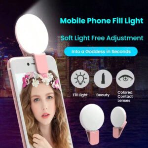 1 pièce Lampe d'appoint LED pour selfie, mini lampe d'appoint portable à clip, lampe d'appoint LED pour selfie, pour téléphones portables et ordinateurs, maquillage, conférences Zoom, diffusion en direct, Vlog, selfies parfaits et appels vidéo 250mAh