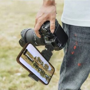 Clip de support multifonctionnel pour téléphone portable sur griffe flash, convient aux appareils photo hybrides et reflex numériques