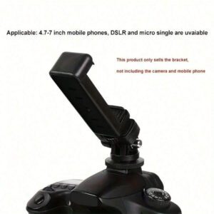 Clip de support multifonctionnel pour téléphone portable sur griffe flash, convient aux appareils photo hybrides et reflex numériques