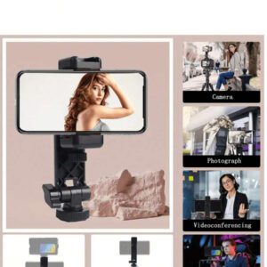 Clip de support multifonctionnel pour téléphone portable sur griffe flash, convient aux appareils photo hybrides et reflex numériques