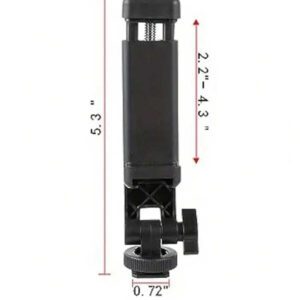 Clip de support multifonctionnel pour téléphone portable sur griffe flash, convient aux appareils photo hybrides et reflex numériques