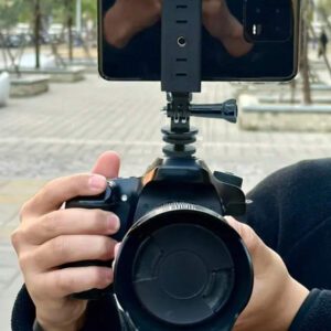 Clip de support multifonctionnel pour téléphone portable sur griffe flash, convient aux appareils photo hybrides et reflex numériques