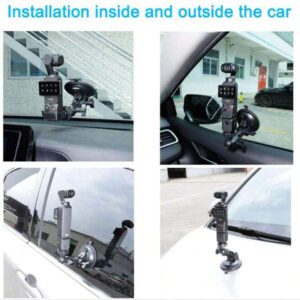 Support à ventouse Osmo Pocket 3, kit de support pour pare-brise et tableau de bord de voiture avec adaptateur d'extension pour caméra Osmo Pocket 3
