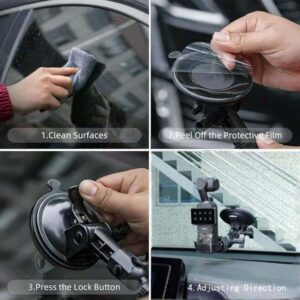 Support à ventouse Osmo Pocket 3, kit de support pour pare-brise et tableau de bord de voiture avec adaptateur d'extension pour caméra Osmo Pocket 3