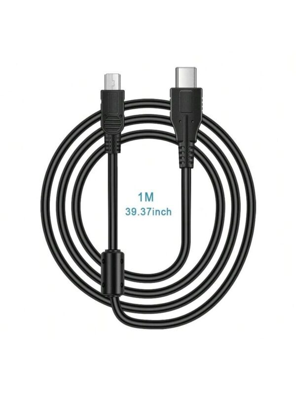 EDEKOY CÃ¢ble de camÃ©ra noir Edekoy 1M MINI5P-TypeC, convient aux smartphones avec interface de type C et aux appareils photo Canon, cÃ¢ble de chargement USB, transfert de donnÃ©es rapide, conception durable et flexible, sans batterie nÃ©cessaire, mode USB pour un transfert facile de photos et de vidÃ©os. MINI5P-TypeC est compatible avec Canon EOS D30, D20, D10, SX60, SX520, SD110, A2500, 5DS, T6I, HF100, R300 et d'autres appareils photo reflex numÃ©riques. â€“ Image 5